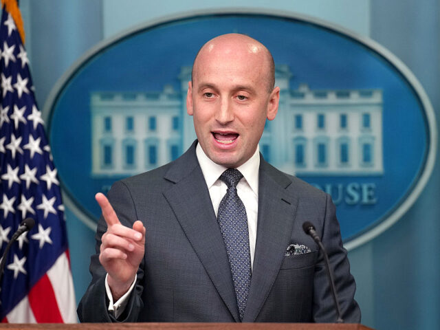 GettyImages-2212897224 WASHINGTON, DC - MAY 01: White House Deputy Chief of Staff Stephen Miller speaks the daily