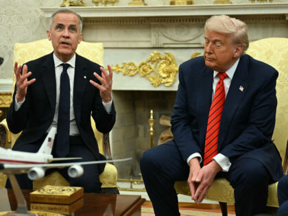 US President Donald Trump meets with Canadian Prime Minister Mark Carney in the Oval Offic