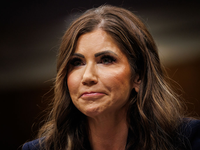 Kristi Noem, secretary of the US Department of Homeland Security (DHS), during a Senate Ap