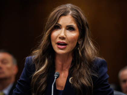 Kristi Noem, secretary of the US Department of Homeland Security (DHS), during a Senate Ap