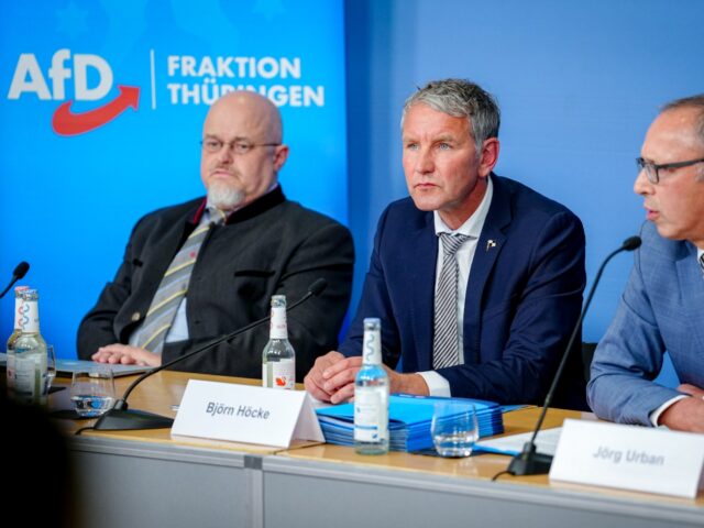 12 May 2025, Berlin: Björn Höcke (center), parliamentary group and state chairman of the
