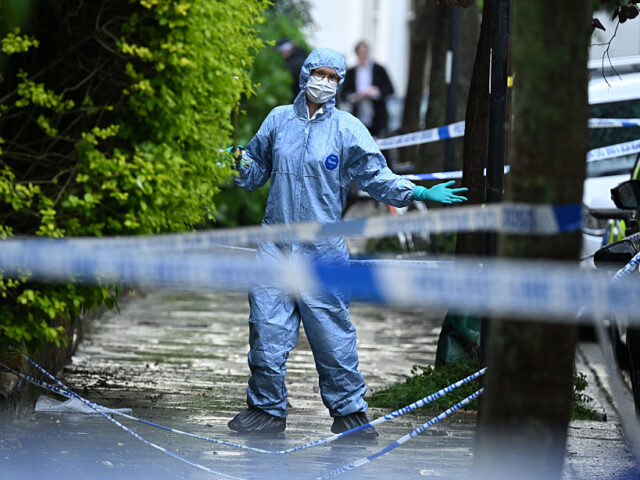 Investigation Underway After Fire Breaks Out At Home Of Prime Minister Keir Starmer LONDON, ENGLAND - MAY 12: Police forensics officers seen near the home of UK Prime Ministe