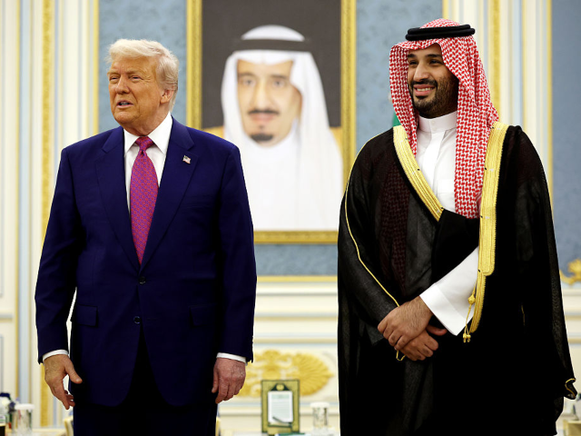 GettyImages-2214260170 RIYADH, SAUDI ARABIA - MAY 13: U.S. President Donald Trump and Saudi Crown Prince Mohammed