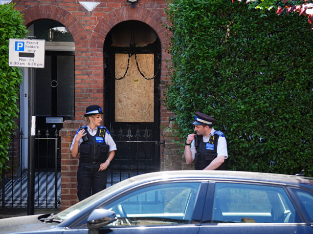Kentish Town fire NOTE: FOR REASONS OF SECURITY HOUSE NUMBERS HAVE BEEN BLURRED BY THE PA PICTURE DESK A vie