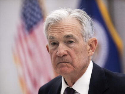 US Federal Reserve Chairman Jerome Powell speaks during the Thomas Laubach Research Confer