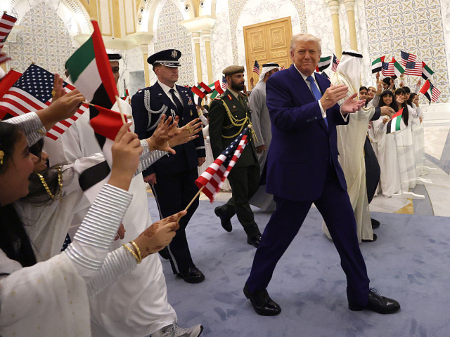 ABU DHABI, UNITED ARAB EMIRATES - MAY 15: U.S. President Donald J. Trump arrives for an of