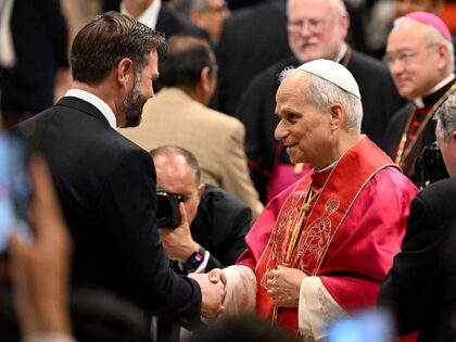 Pope Leo XIV meets with United States Vice President JD Vance at the end of the Inaugurati