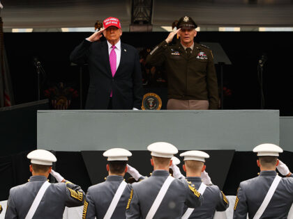 WEST POINT, NEW YORK - MAY 24: U.S. President Donald Trump and superintendent Lieutenant G
