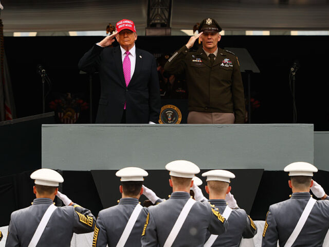 President Trump Speaks At West Point Commencement Ceremony WEST POINT, NEW YORK - MAY 24: U.S. President Donald Trump and superintendent Lieutenant G