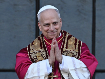 ROME, ITALY - MAY 25: Pope Leo XIV greets the faithful from the loggia of St. John Basilic