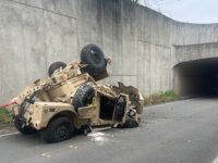 PHOTOS: Two Hurt When Military Humvee Crashes, Drops 30 Feet in Washington