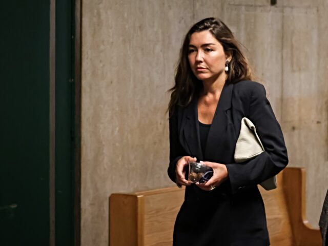 Miriam Haley, an alleged victim of Harvey Weinstein, arrives to testify against him at Man