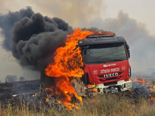 Israel fire (Breitbart News)