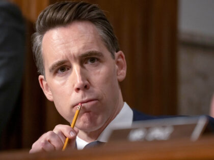 Sen. Josh Hawley, R-Mo., listens during the Senate Judiciary Committee's hearing on o