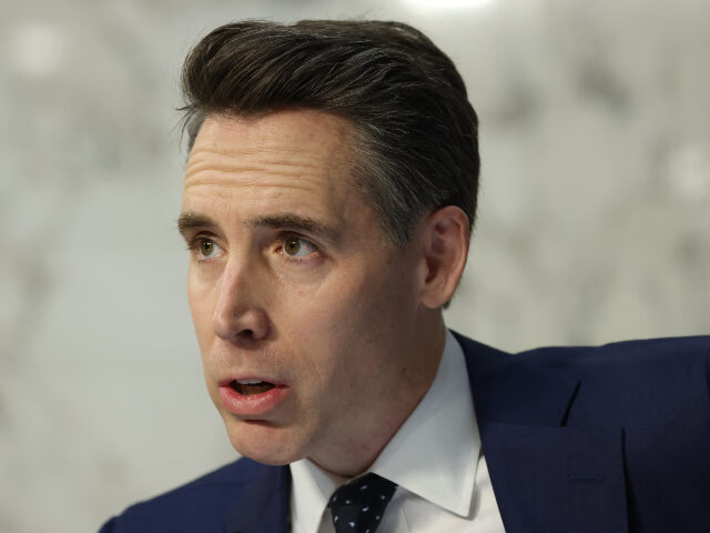 Josh Hawley Senator Josh Hawley (R-MO) speaks as Boeing President and CEO Dave Calhoun testifies durin