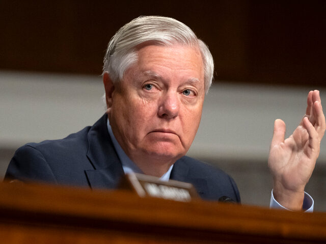 Committee ranking member Sen. Lindsey Graham, R-S.C., speaks during a hearing of the Senat