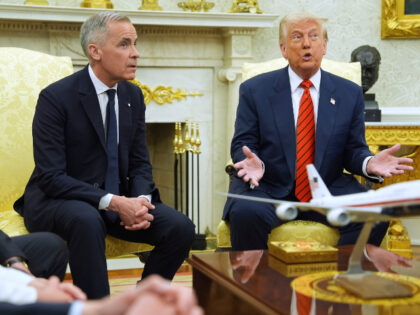 President Donald Trump meets Canadian Prime Minister Mark Carney in the Oval Office of the
