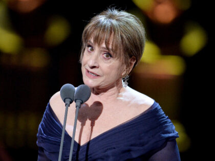 LONDON, ENGLAND - APRIL 07: Patti LuPone accepts the Best Actress In A Supporting Role In