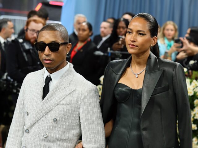 Pharrell Williams NEW YORK, NEW YORK - MAY 05: (L-R) Pharrell Williams, Met Gala Co-Chair, and Helen Lasicha