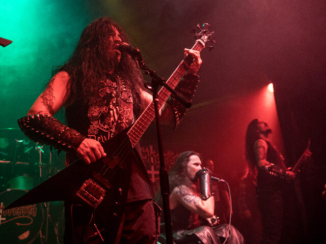 Possessed OAKLAND, CALIFORNIA - JANUARY 12: Bassist Robert Cardenas, vocalist Jeff Becerra and guita