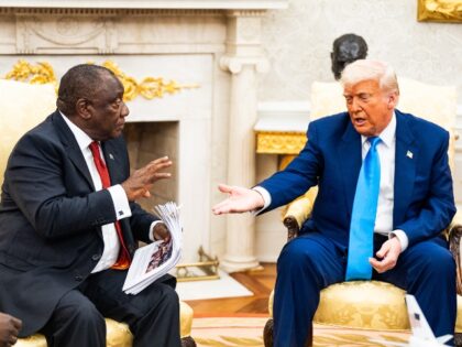 WASHINGTON, DC May 21, 2025: US President Donald Trump speaks during a meeting with Presid