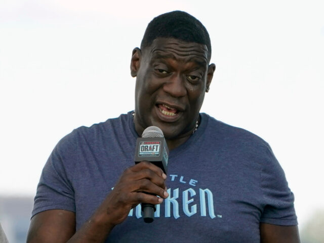 Shawn Kemp Former NBA basketball player Shawn Kemp speaks during the Seattle Kraken's NHL hockey