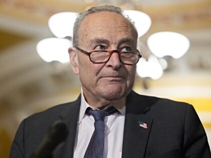 WASHINGTON, DC - MAY 6: Senate Minority Leader Chuck Schumer (D-NY) speaks at a press conf