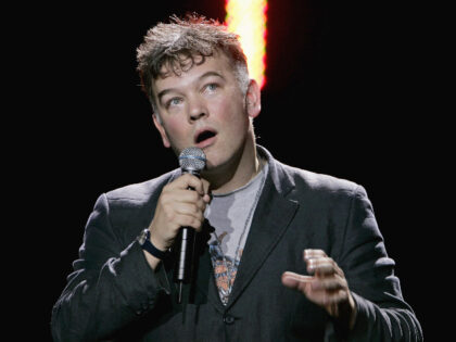 LONDON - MARCH 27: Comedian Stewart Lee performs on stage on the first night of a series o