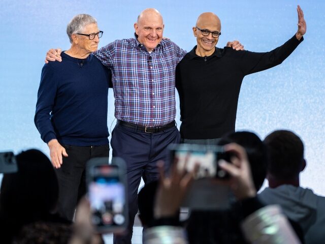 The Microsoft brain trust Satya Nadella, Bill Gates, and Steve Ballmer