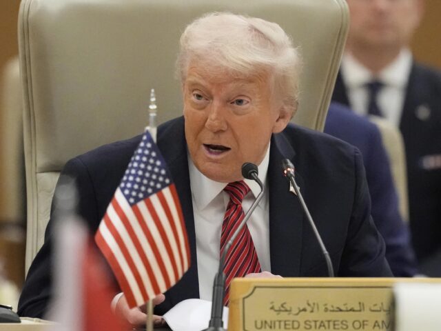 Trump GCC (Alex Brandon / Associated Press) President Donald Trump speaks during the Gulf Cooperation Council (GCC) Summit in Riyadh,