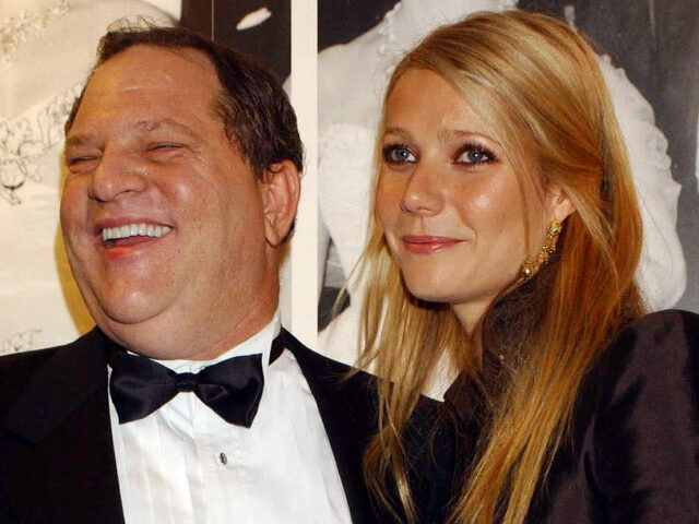Film producer Harvey Weinstein and actress Gwyneth Paltrow arrive for the 50th anniversary