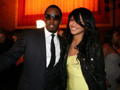 NEW YORK - FEBRUARY 08: Music Mogul and Designer Sean "Diddy" Combs and Cassie attend the