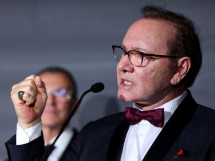 CANNES, FRANCE - MAY 20: Kevin Spacey speaks on stage during the Better World Fund Gala 20