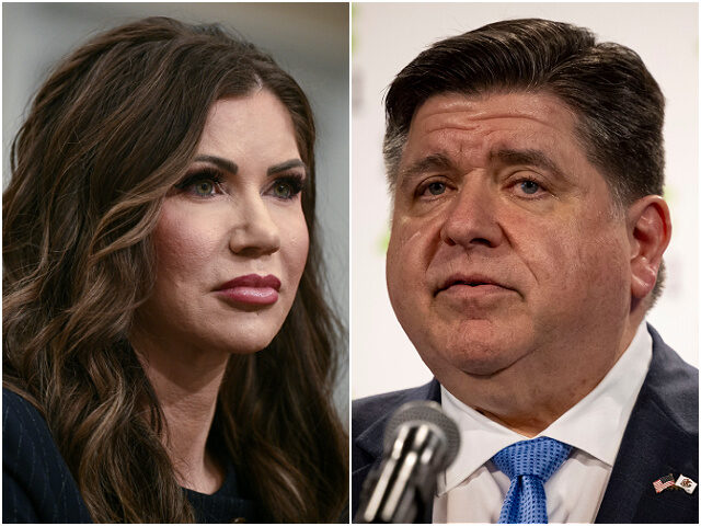 Department of Homeland Security (DHS) Secretary Kristi Noem / Democrat Illinois Gov. J.B.