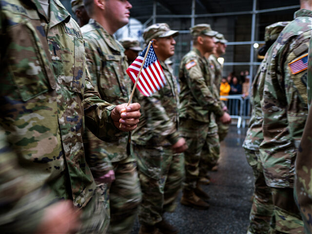 military-Veterans-Day-Parade-22-NYC-getty NEW YORK, NEW YORK - NOVEMBER 11: Members of the military march in the annual Veterans Day