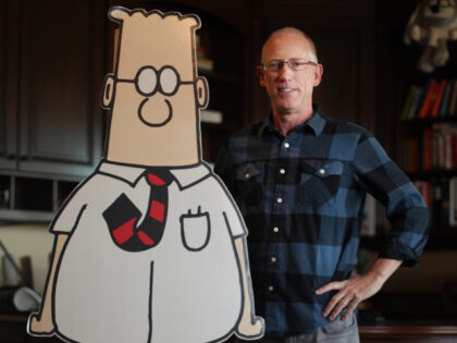 Scott Adams, cartoonist and author and creator of "Dilbert", poses for a portrai