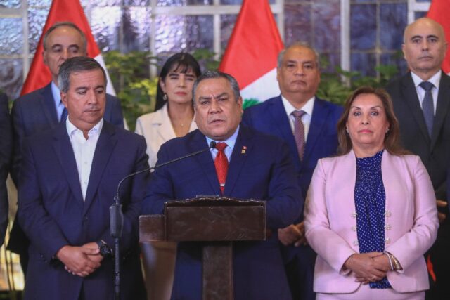 The 58-year-old Adrianzen presented his 'irrevocable resignation' to Boluarte and minister