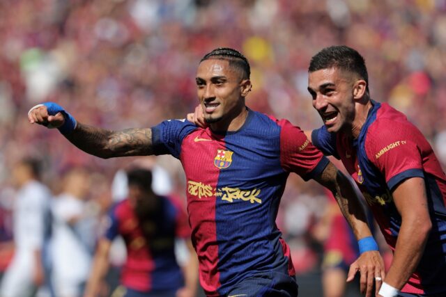 Barcelona's Brazilian forward Raphinha has been crucial this season as his team claimed an