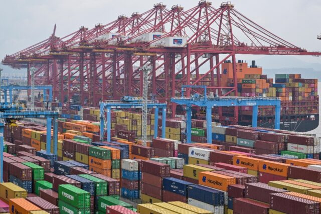 A cargo at the Port of Ningbo-Zhoushan in Ningbo, in China's eastern Zhejiang Province