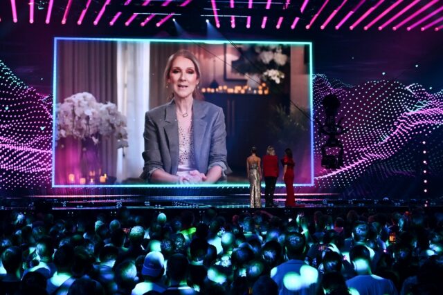 Celine Dion's recorded message to the Eurovision Song Contest was played during the penult