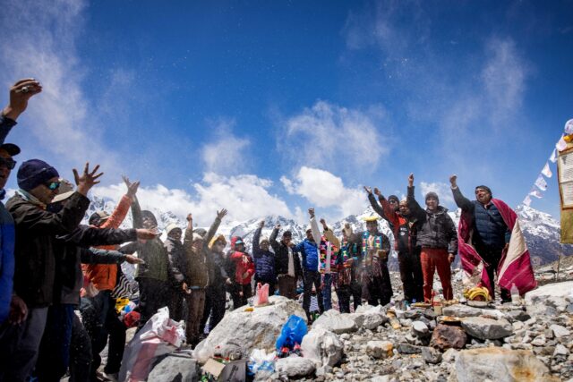 The ceremony comes as the world marked near-record high global temperatures in April, acco
