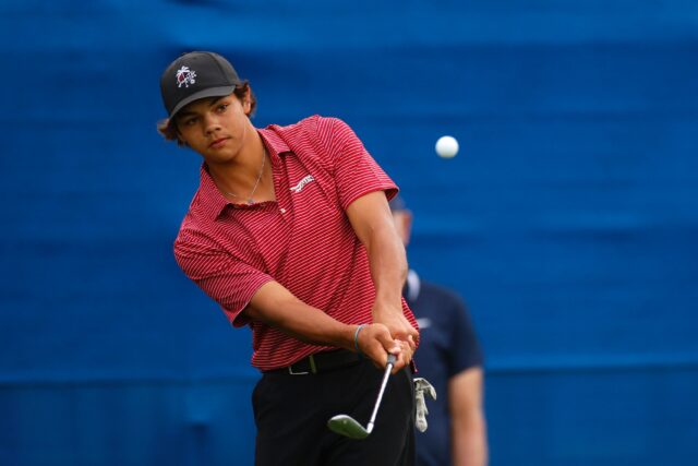 Charlie Woods, the 16-year-old son of golf legend Tiger Woods, won his first American Juni