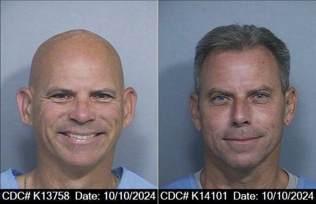 This combination of pictures courtesy of California Department of Corrections and Rehabili