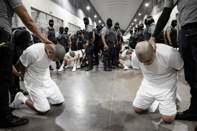 El Salvador's presidency released pictures showing the deported Venezuelans at the CECOT m