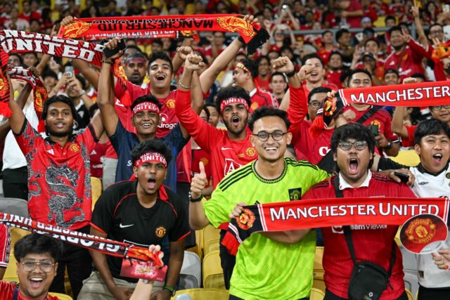 Fans before the friendly football match between Manchester United and Asean All-Stars