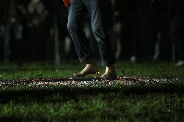 The fire walkers of northern Greece practise the ritual on the day of the Orthodox feast o