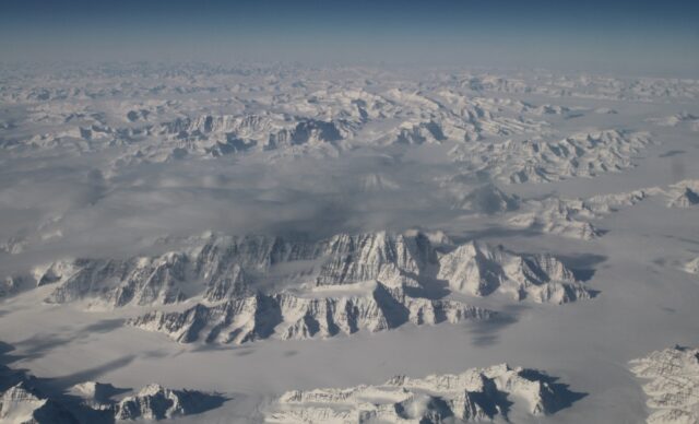 The Greenland ice sheet holds enough frozen water to lift global oceans by five metres.