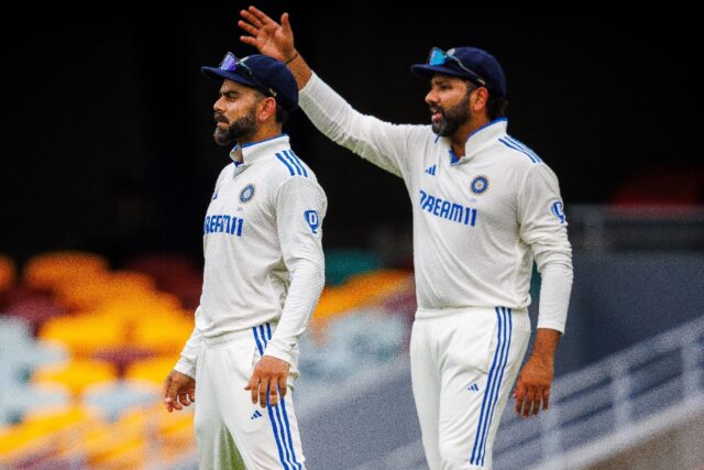 India greats Rohit Sharma (right) and Virat Kohli (left) mean it will be a new-look India