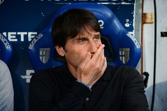 Pensive: Napoli coach Antonio Conte