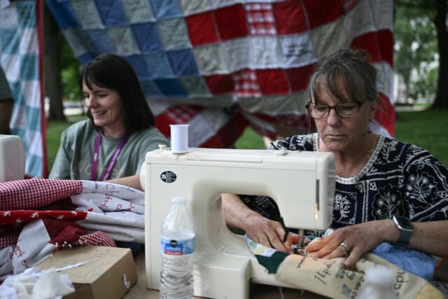 The protest will deliver 68 quilts to 68 US national legislators urging them to take actio